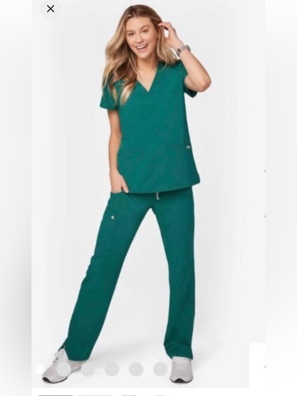 Figs Hunter Green Scrub Set size Large